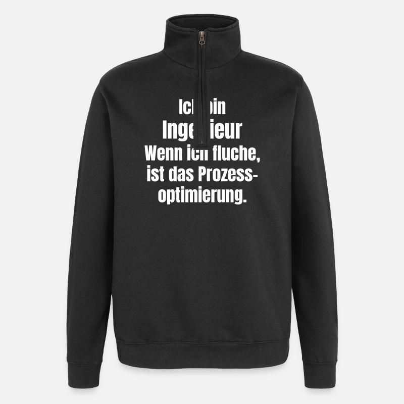 L’ingénieur dit l’optimisation des processus - Sweat à zip 1/4 - noir