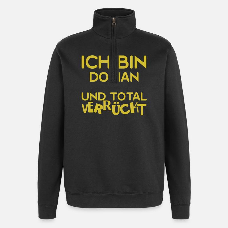 Dorian Dorian - Quarter-Zip-Sweatshirt - Schwarz