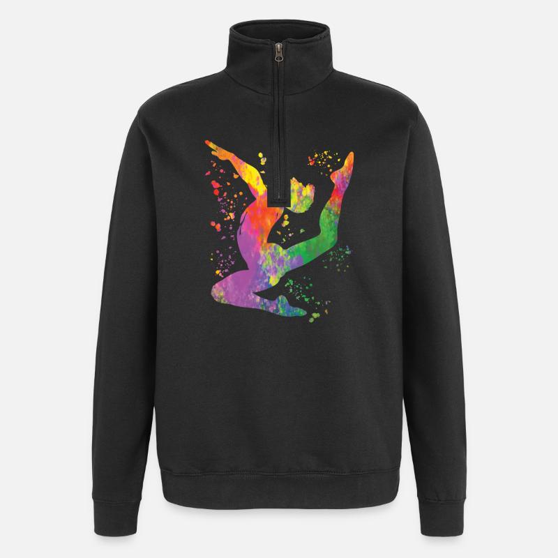 Turner Boden Kunstturnen - Quarter-Zip-Sweatshirt - Schwarz