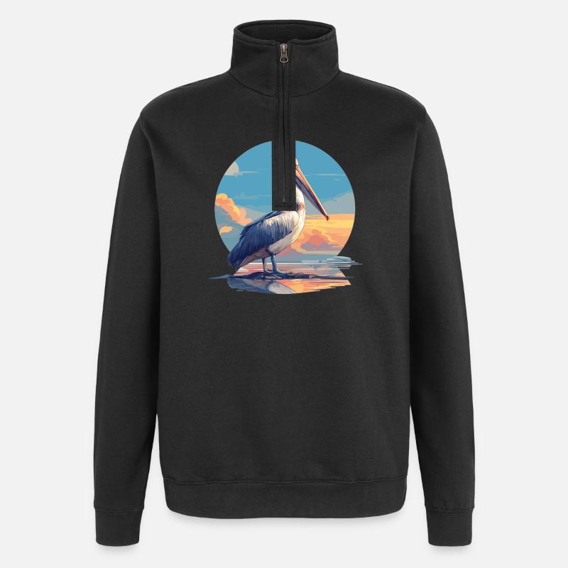 Pelikane Pelikan - Quarter-Zip-Sweatshirt - Schwarz