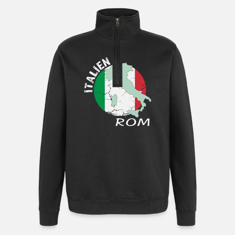 Rom - Quarter-Zip-Sweatshirt - Schwarz