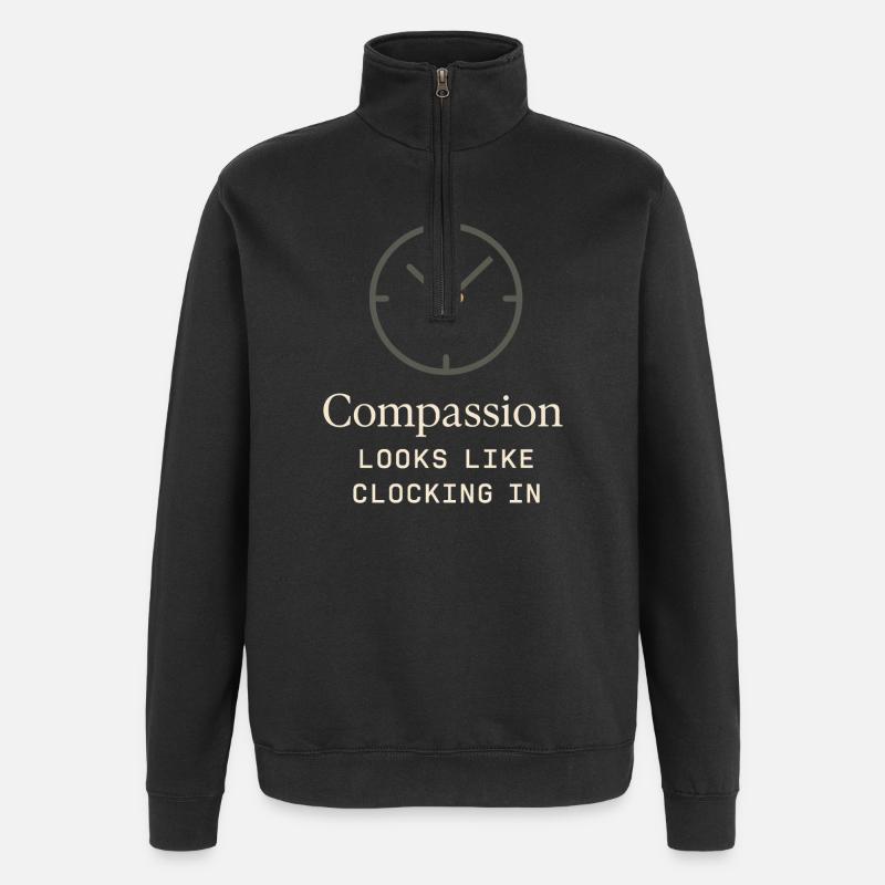 Tierheimmitarbeiter, Tierrettungs-freiwilliger - Quarter-Zip-Sweatshirt - Schwarz