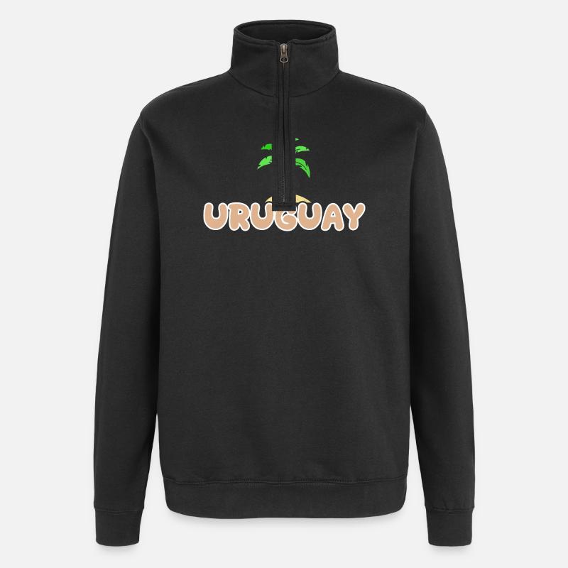 Uruguay comme Uruguay - Sweat à zip 1/4 - noir