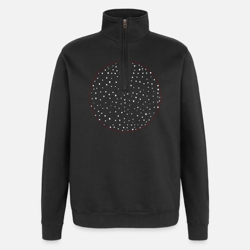Schnee - Quarter-Zip-Sweatshirt - Schwarz