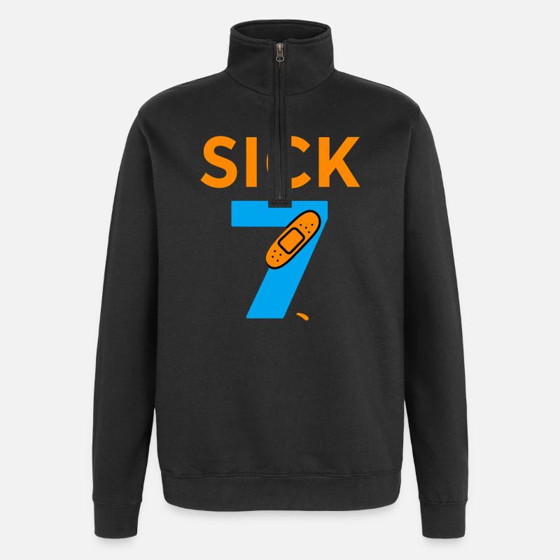 Sick Seven Meme Tee Six Seven - Sweat à zip 1/4 - noir