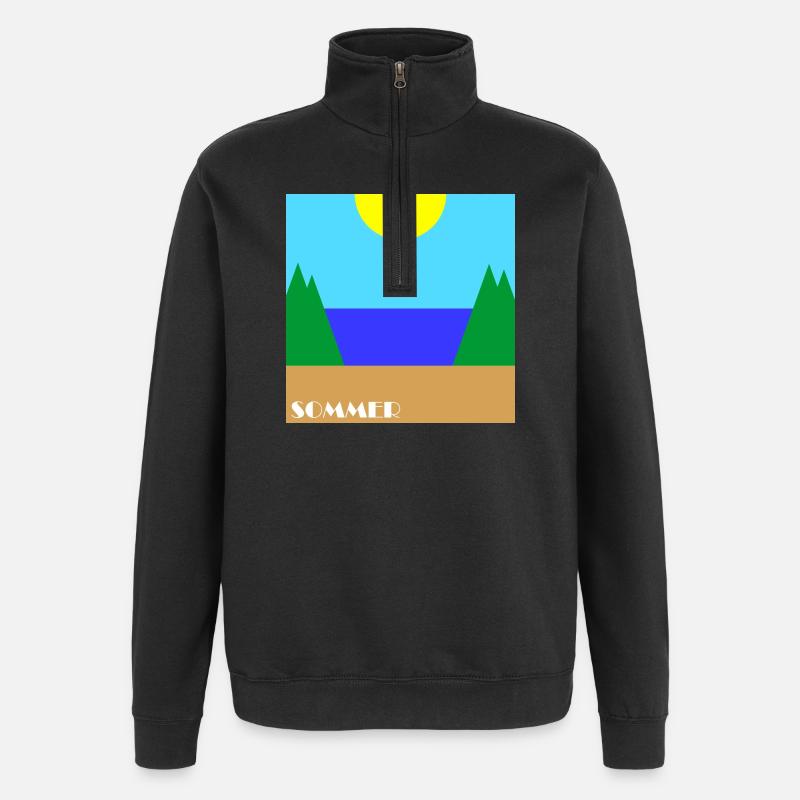 Été - Sweat à zip 1/4 - noir