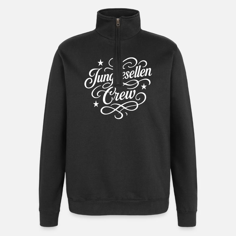 Junggesellen Crew - Quarter-Zip-Sweatshirt - Schwarz