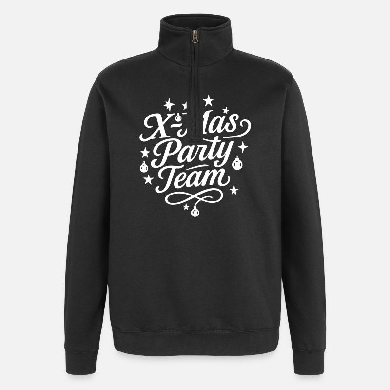 Équipe de Noël - Sweat à zip 1/4 - noir