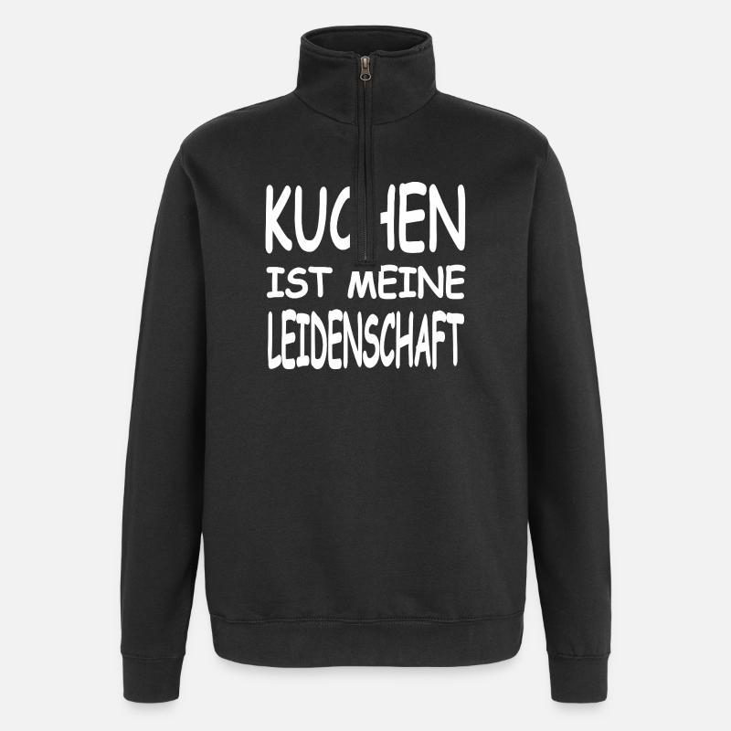 Kuchen - Quarter-Zip-Sweatshirt - Schwarz