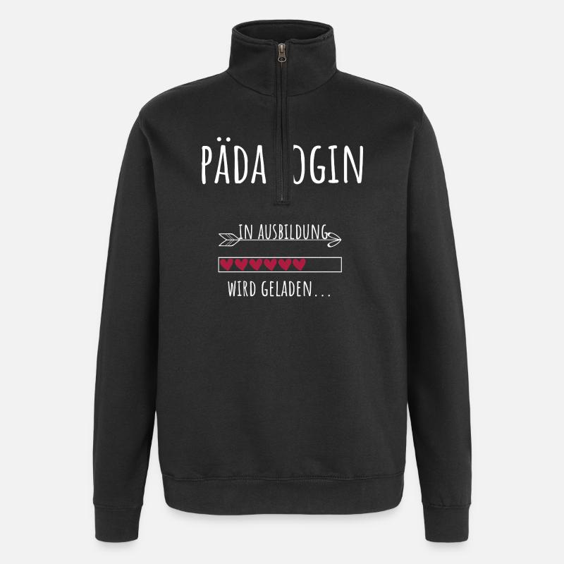 Student Profession Education Pedagogue - Quarter-Zip Sweatshirt - black