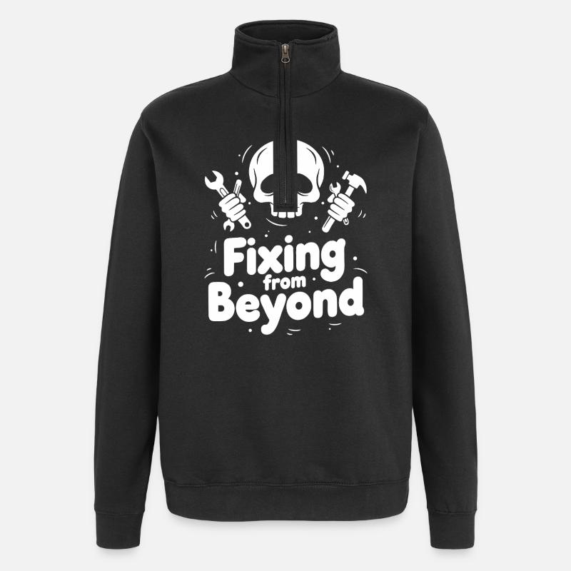 Schädelwerkstatt Beyond Repair - Quarter-Zip-Sweatshirt - Schwarz