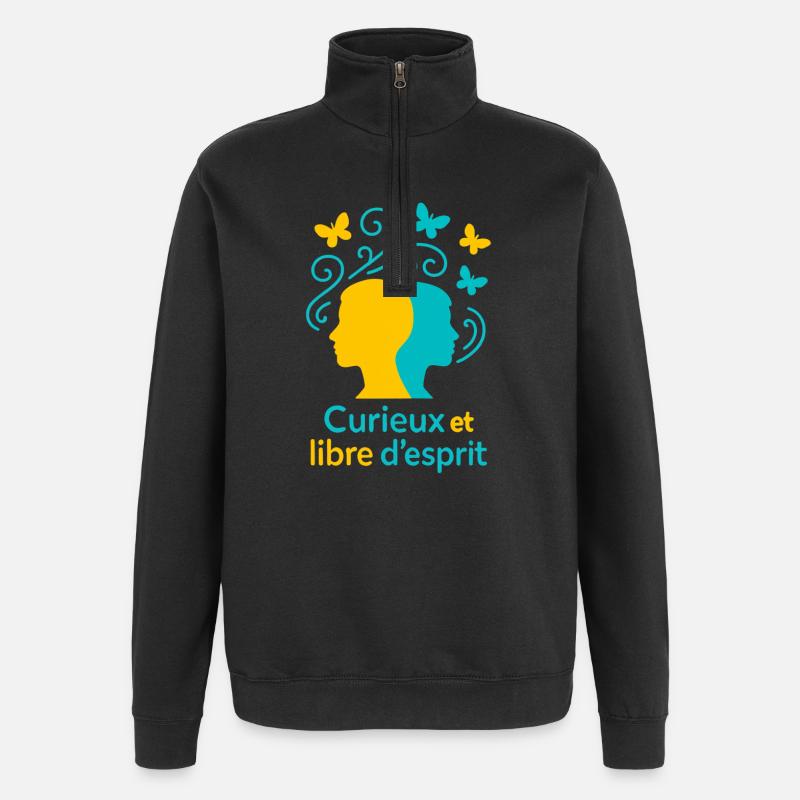 Zwillinge Sternzeichen - Astrologie - Quarter-Zip-Sweatshirt - Schwarz