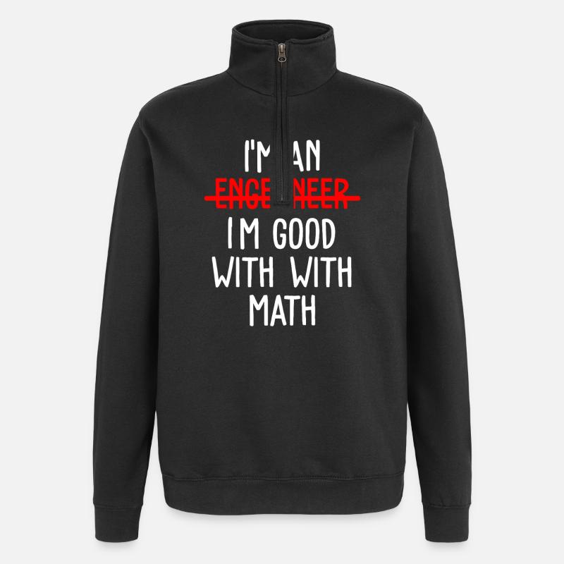 Mathematik Mathe Mathelehrer Mathematiker - Quarter-Zip-Sweatshirt - Schwarz