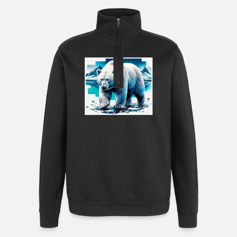 Eisbär - Quarter-Zip-Sweatshirt - Schwarz