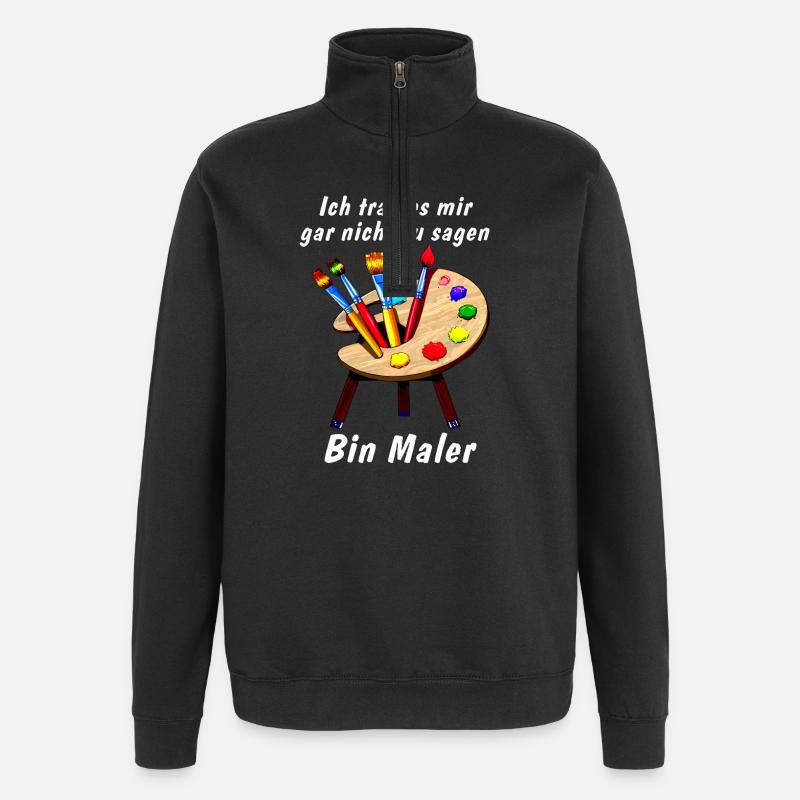 Staffelei Bin Maler - Quarter-Zip-Sweatshirt - Schwarz