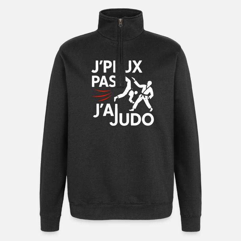 Judo Punchline: J'peux pas - Sweat à zip 1/4 - noir