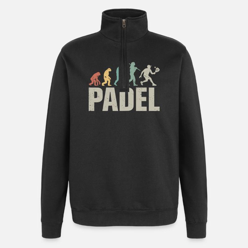 Lustiges Padel  - Padel Evolution - Quarter-Zip-Sweatshirt - Schwarz