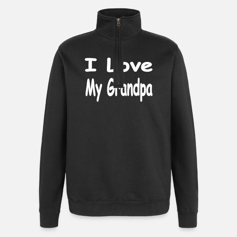 Opa - Quarter-Zip-Sweatshirt - Schwarz