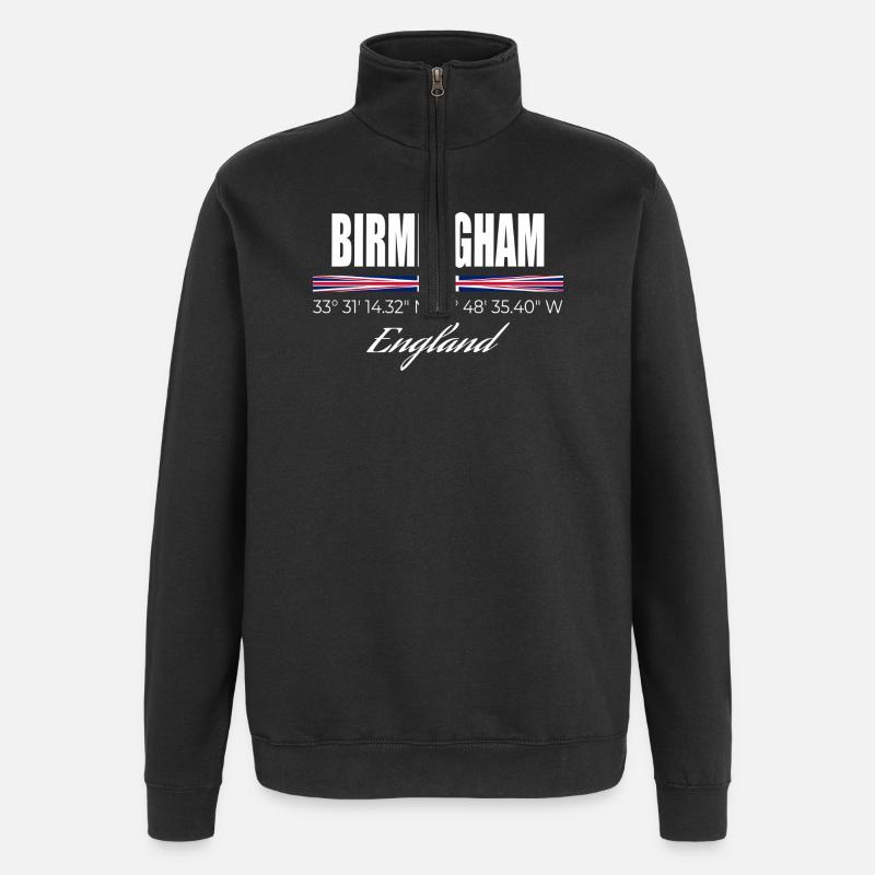 Birmingham - Sweat à zip 1/4 - noir