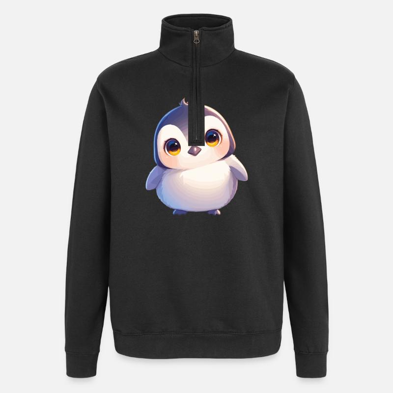 Pinguine Pinguin - Quarter-Zip-Sweatshirt - Schwarz