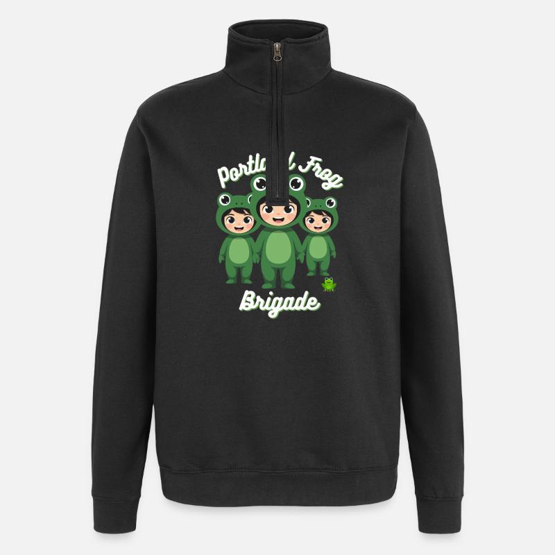 Brigade de grenouilles de Portland - Sweat à zip 1/4 - noir