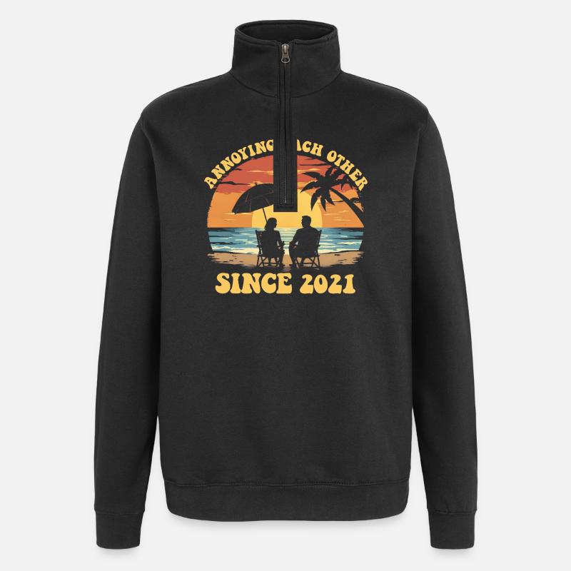 Agacement mutuel depuis l’anniversaire de 2021 - Sweat à zip 1/4 - noir
