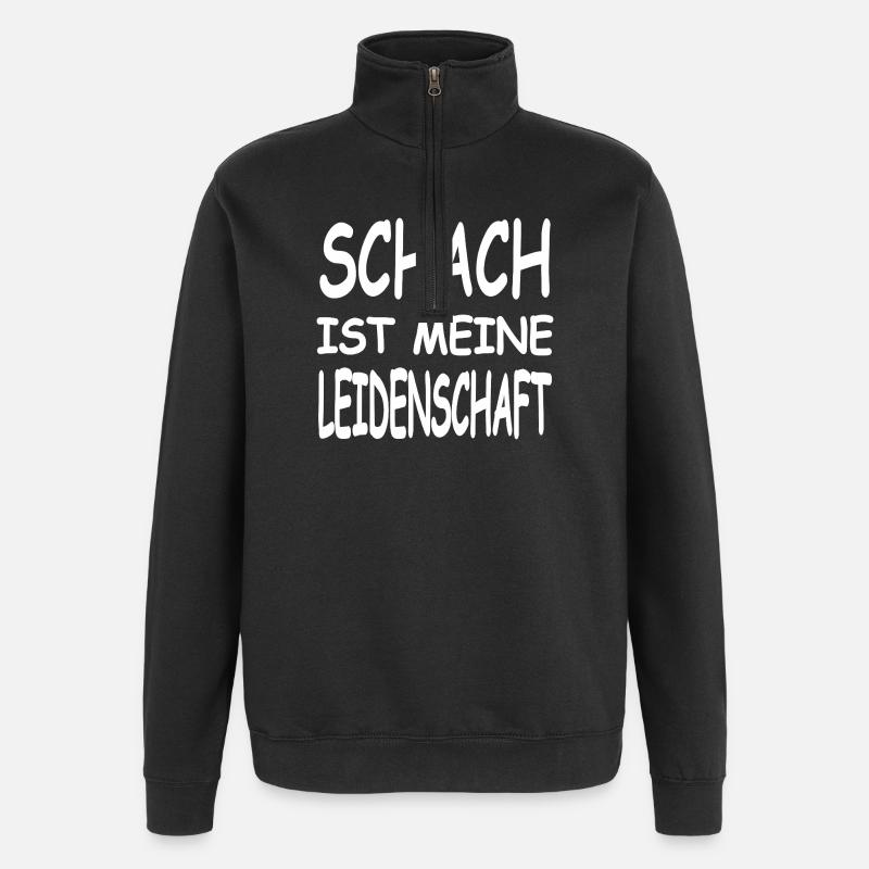 Échecs - Sweat à zip 1/4 - noir