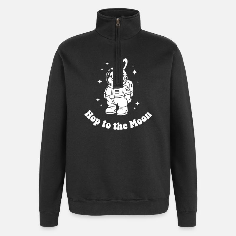 Moonhopper Bunny Astronaute - Sweat à zip 1/4 - noir