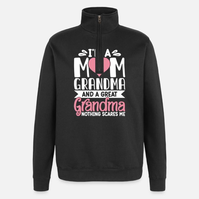 Oma Geschenk Weihnachtsgeschenke Großmutter  - Quarter-Zip-Sweatshirt - Schwarz