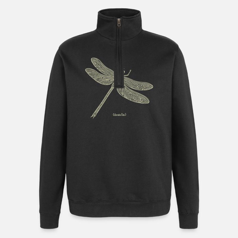 Libelle Odonata - Quarter-Zip-Sweatshirt - Schwarz