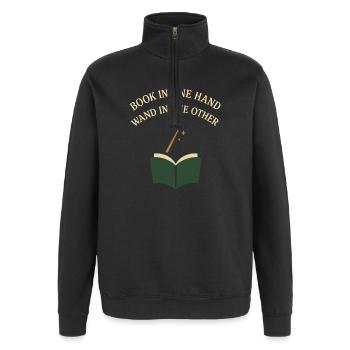 Booktok Fantasy Bookish Humor Geschenk Für - Quarter-Zip-Sweatshirt - Schwarz - Vorne - AI Model Female 172 light (172cm) & AI Model Male 178 dark (178cm)