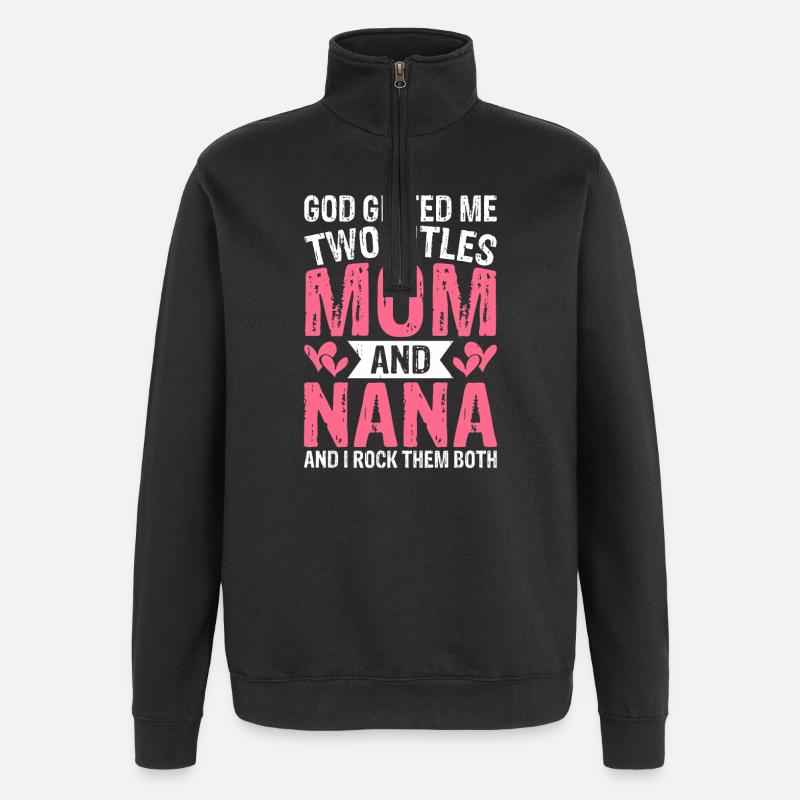 Mamie Maman Cadeau Noël Grand-mère - Sweat à zip 1/4 - noir