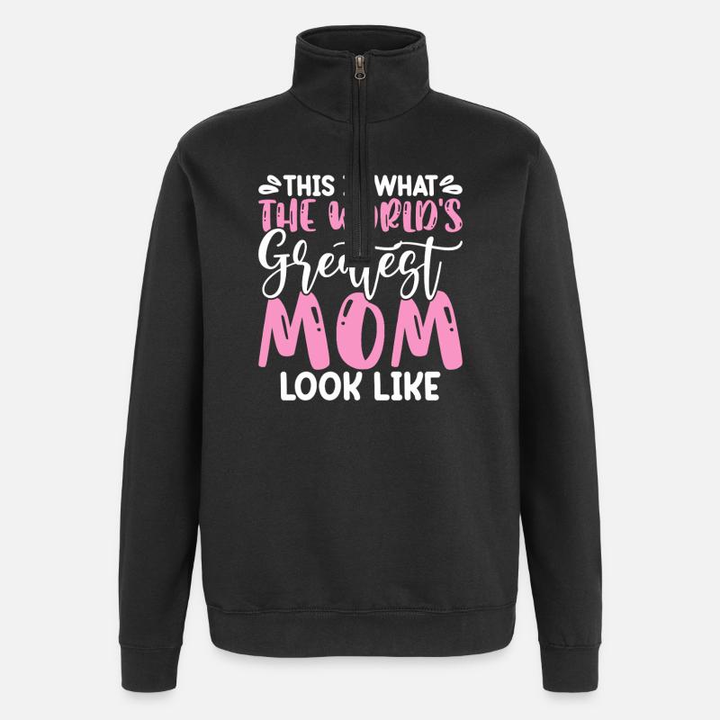 Mama Geschenk Weihnachtsgeschenke   - Quarter-Zip-Sweatshirt - Schwarz
