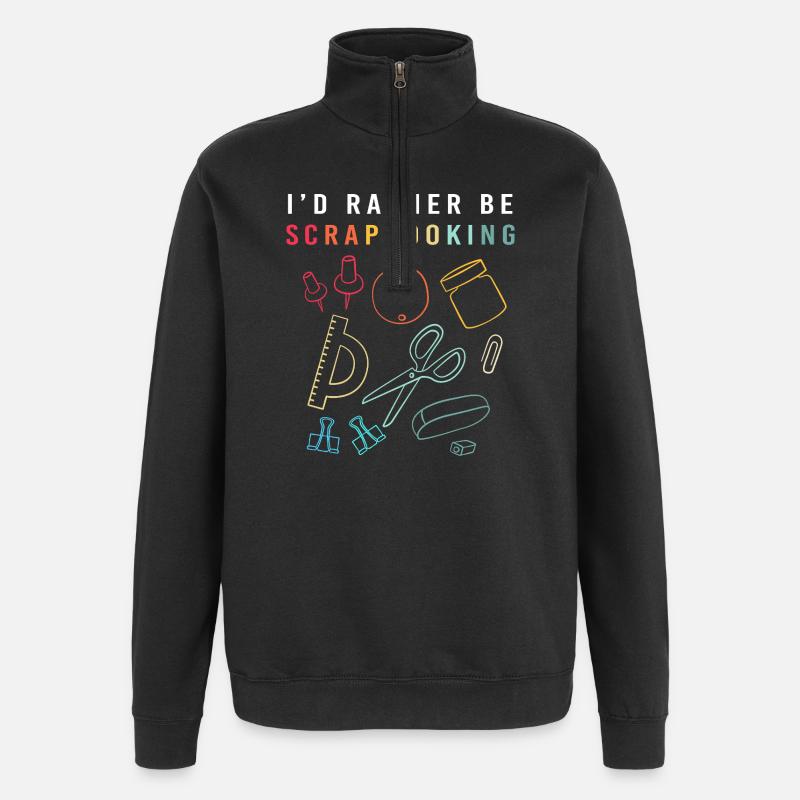 Scrapbook Scrapbooking - Sweat à zip 1/4 - noir