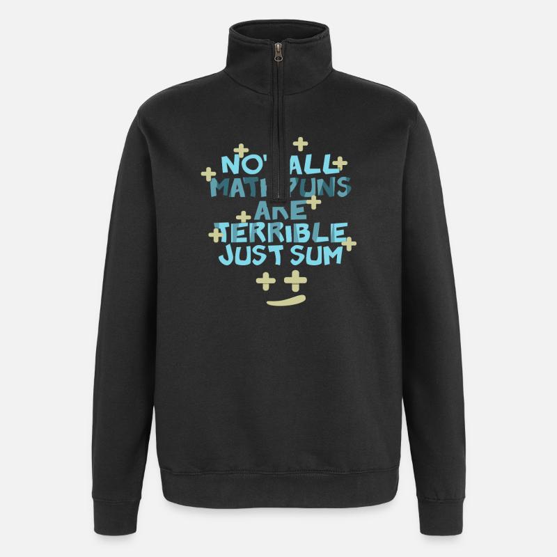 Math Teacher Geometry School Mathematics - Quarter-Zip Sweatshirt - black