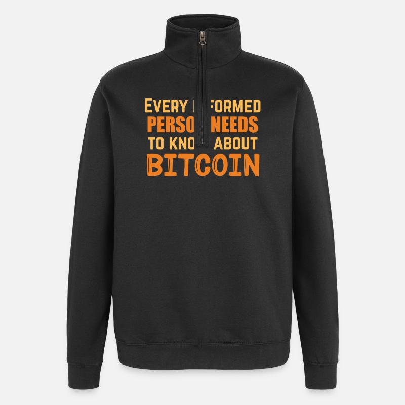 Bitcoin Informed - Quarter-Zip Sweatshirt - black