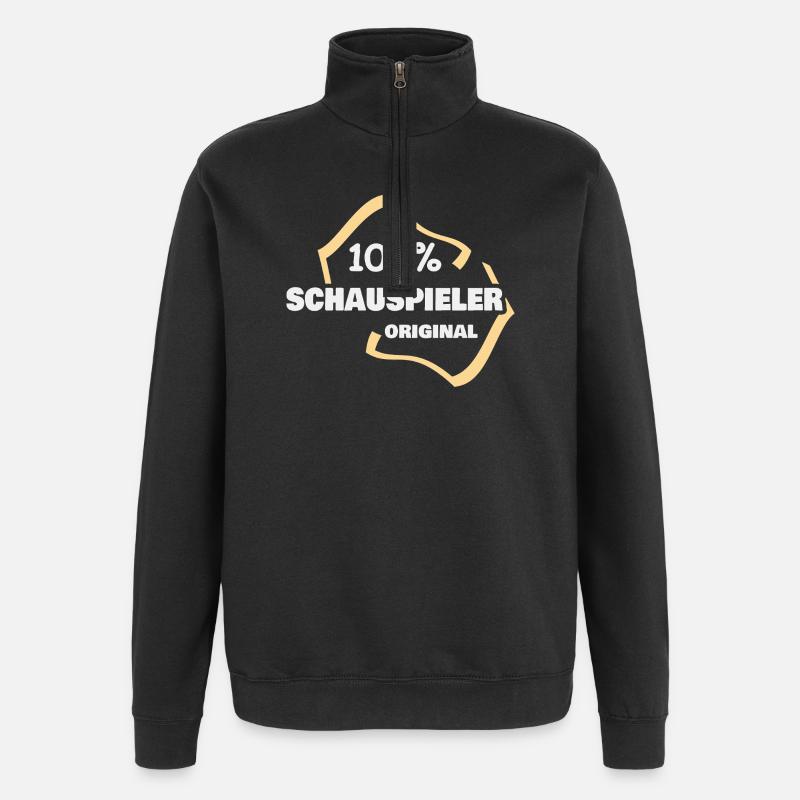 Schauspieler als Beruf - Quarter-Zip-Sweatshirt - Schwarz
