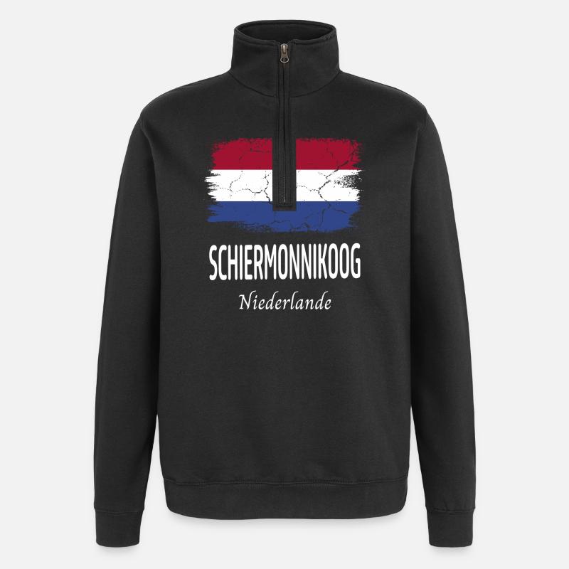Schiermonnikoog - Sweat à zip 1/4 - noir