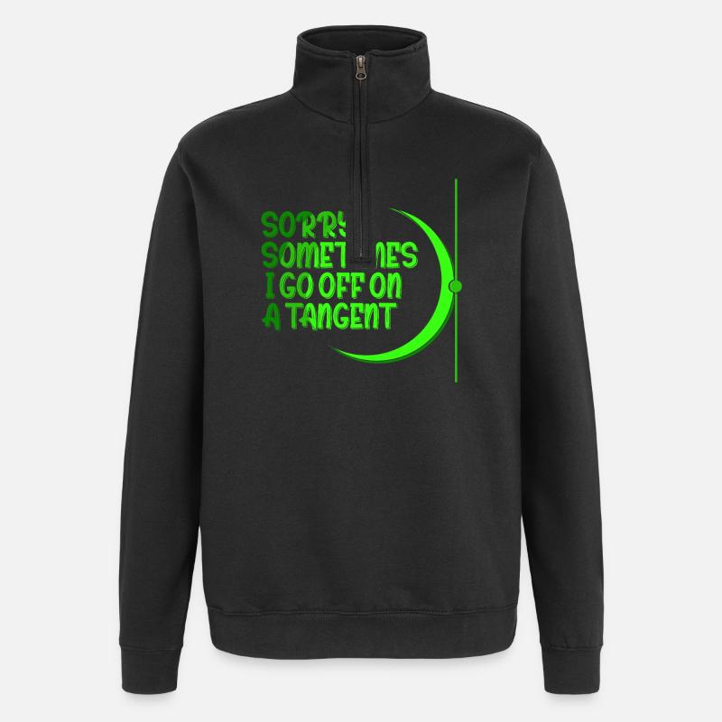 Funny Math Sayings Math Teacher - Quarter-Zip Sweatshirt - black