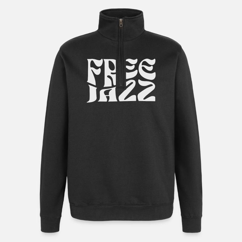 Free Jazz logo design - Quarter-Zip Sweatshirt - black