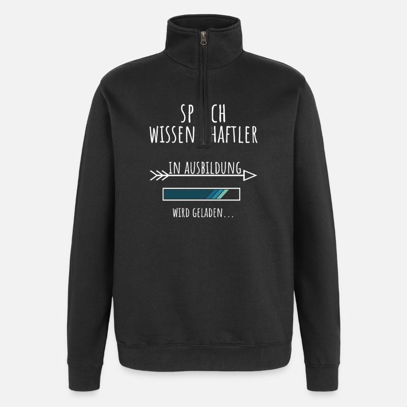 Linguistics Studies Profession Education - Quarter-Zip Sweatshirt - black