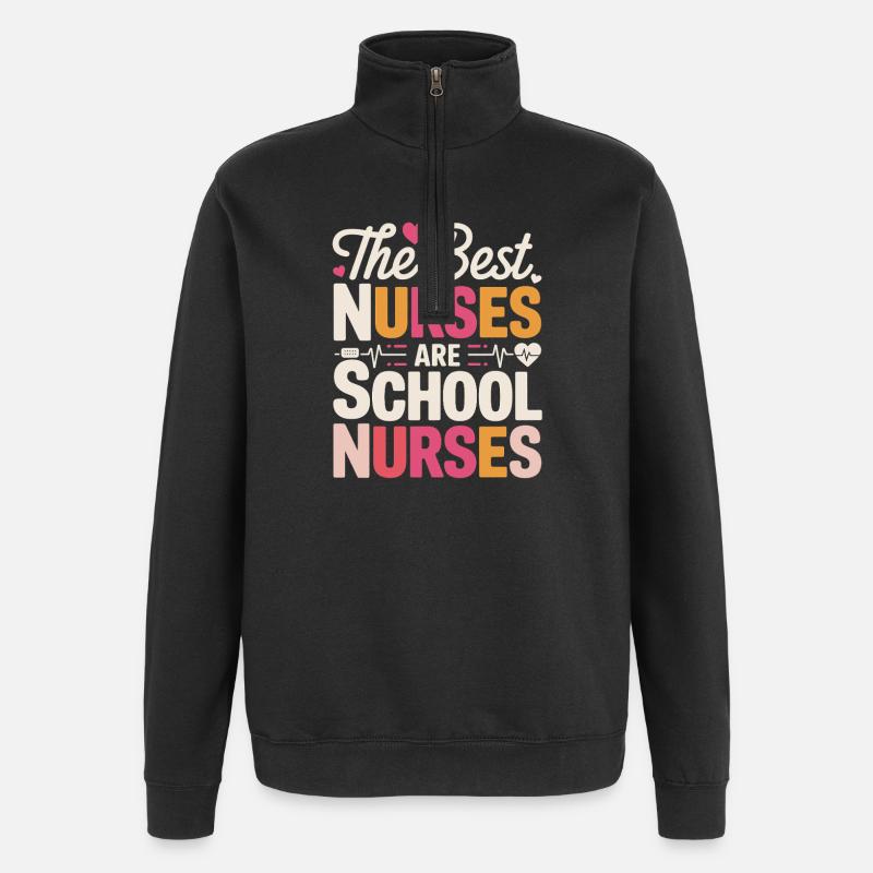  Die Besten Krankenschwestern Sind - Quarter-Zip-Sweatshirt - Schwarz
