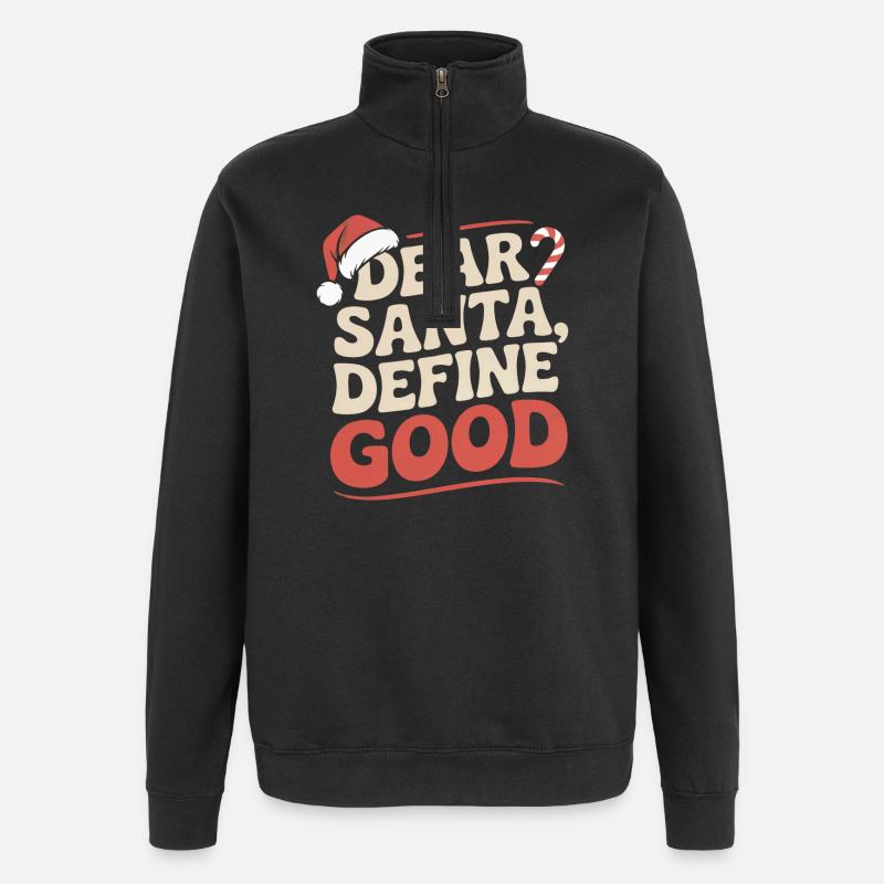 design de Noël sarcastique - Sweat à zip 1/4 - noir
