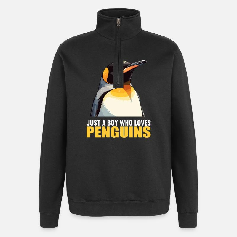 Pinguine Pinguin - Quarter-Zip-Sweatshirt - Schwarz