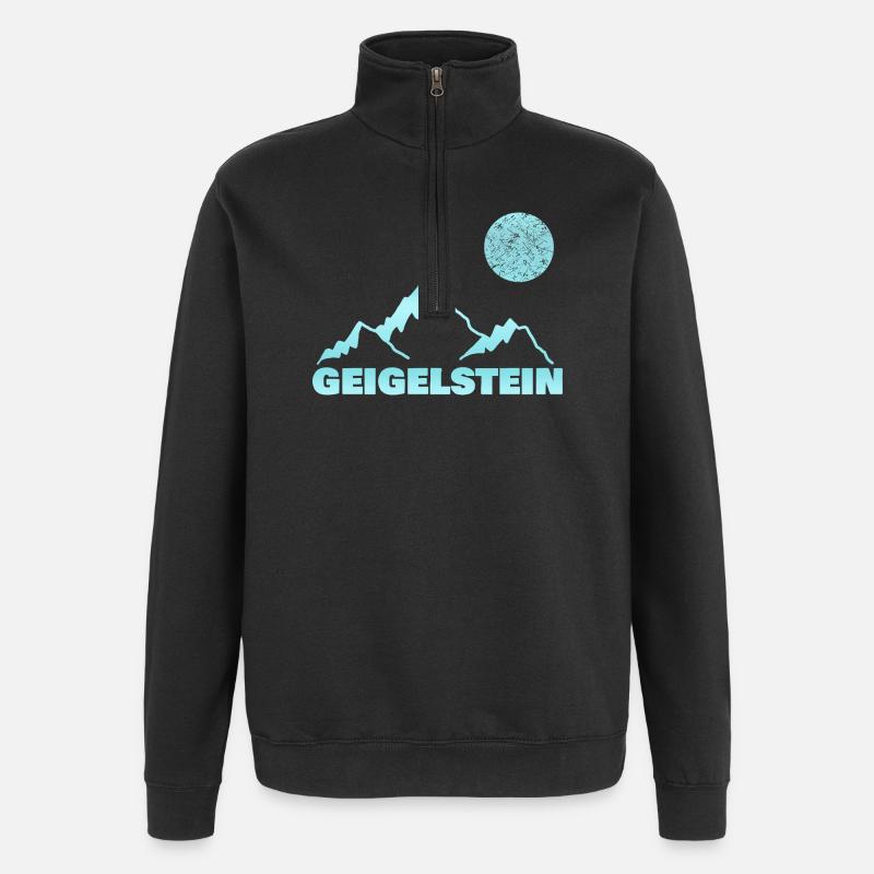 Cadeau pour geigelstein - Sweat à zip 1/4 - noir