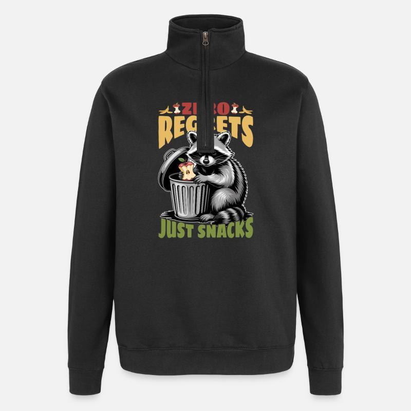 Drôle de raton laveur - Sweat à zip 1/4 - noir