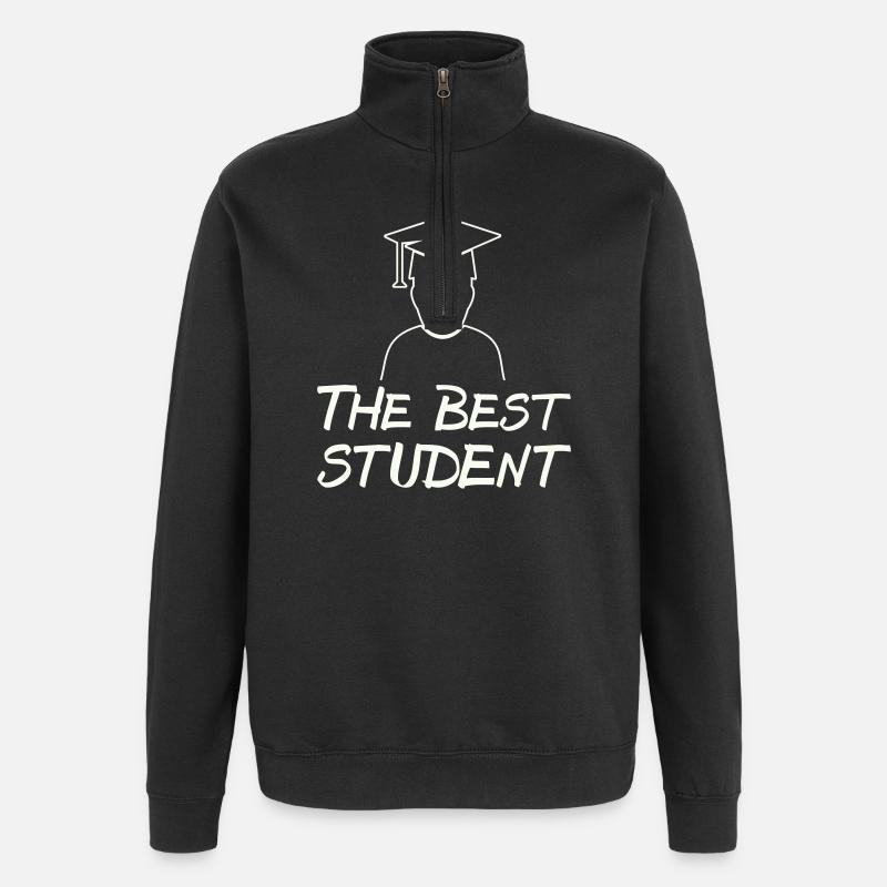 Der Beste Student – Abschlussmotiv - Quarter-Zip-Sweatshirt - Schwarz