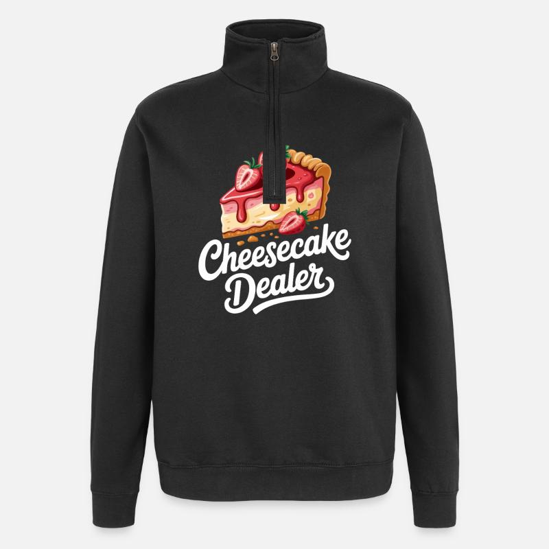 Kuchen - Quarter-Zip-Sweatshirt - Schwarz