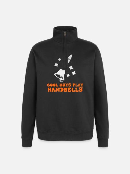 Cool Guys Play Handbells - Quarter-Zip Sweatshirt - black