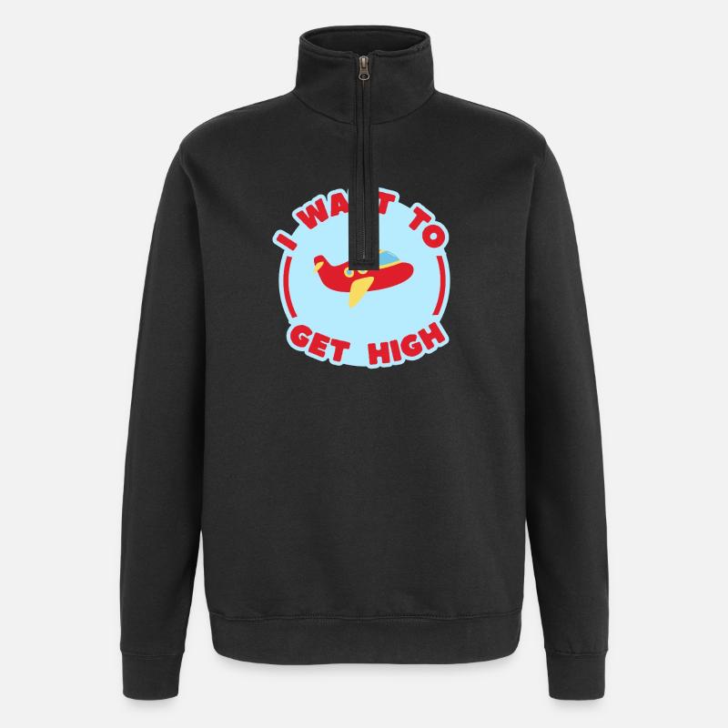 ICH WILL HIGH WERDEN - Quarter-Zip-Sweatshirt - Schwarz